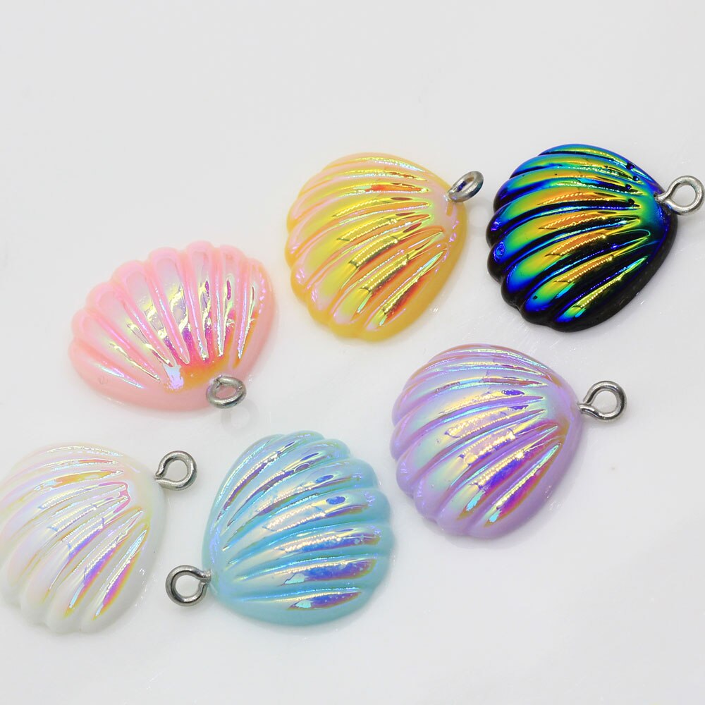 20/50pcs Bling Resin Scallop Seashell Decoration Crafts Flatback Cabochon Kawaii DIY Embellishments For Scrapbooking