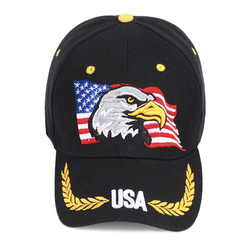 ajustable 1 Uds gorra deportiva para exterior Unisex bandera de EE. UU. Gorra de béisbol patrón de águila Casual sol Golf gorra de camionero perfecto