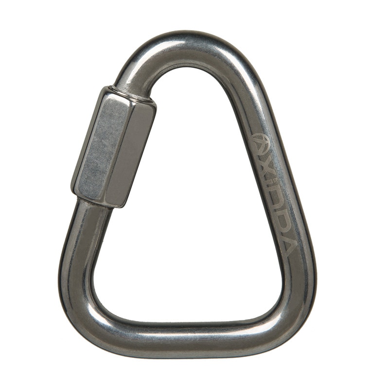 Xinda rustfrit stål trekant forbindelsesring meilong lås meilong lås trekant lås klatreudstyr hurtig sikkerhed