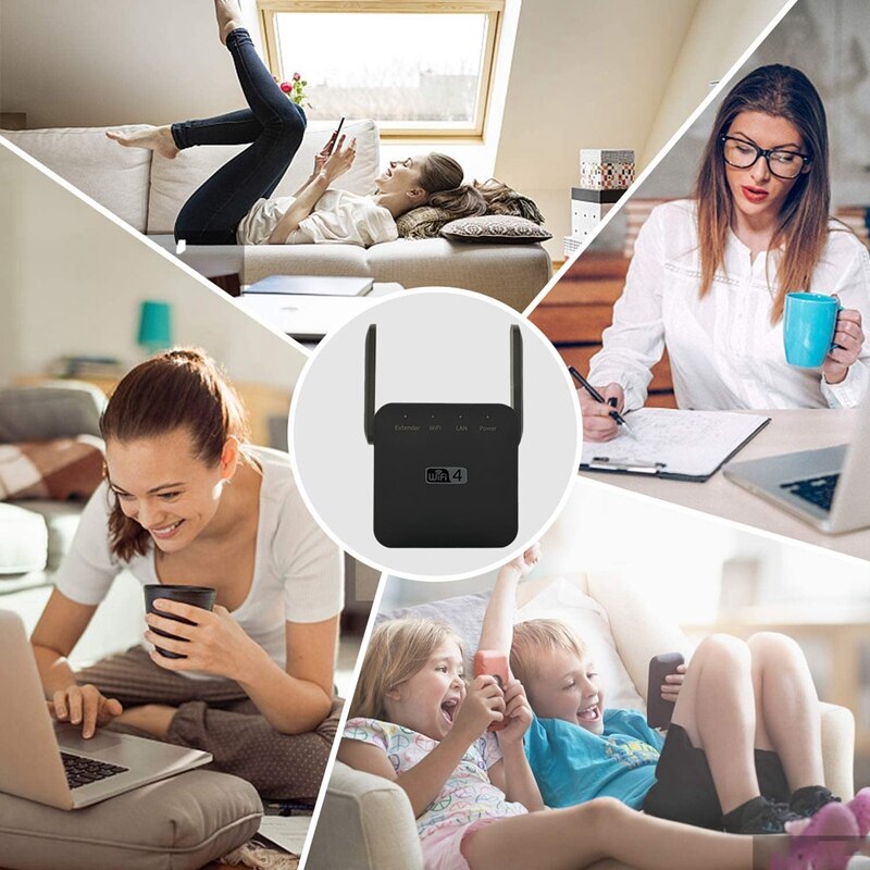 Wifi Repeater Wireless Wifi Extender Router 300Mbps WiFi Amplifier Wifi Booster Long Range Wi-Fi Repeater