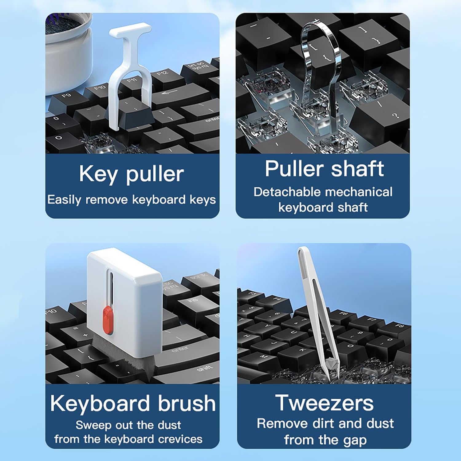 32-in-1 Keyboard Cleaning Kit For MacBook Laptop Computer Multi-Device Cleaner For Mobile Phones Airpod Earphones Camera Lens