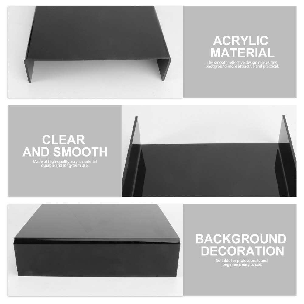 1Pc Practical Smooth Photo Board Multi-function Acrylic Reflection Board Black