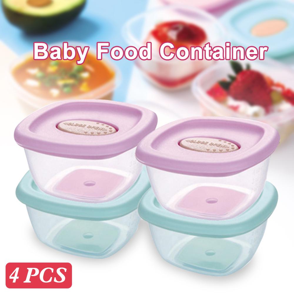 4 Stks/set Draagbare Formule Melkpoeder Dispenser Voedsel Container Kids Voedsel Opbergdoos Babymelk Formule Zuigeling Opslag: Default Title