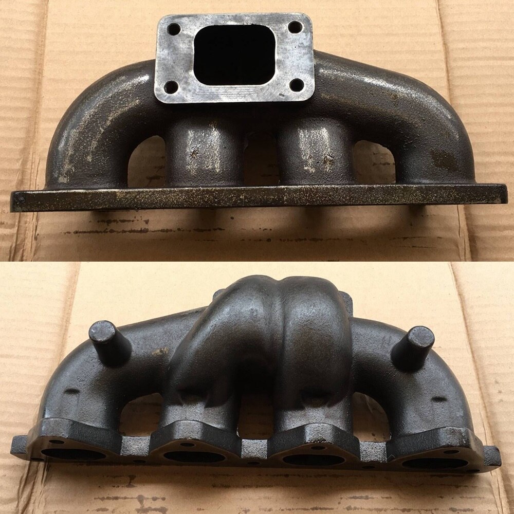 EPMAN Iron Cast Turbo Engine Exhaust Manifold Header Fit T3 / T25 Hybrid Turbochargers For Honda Civic D16Y D-SERIES EM09