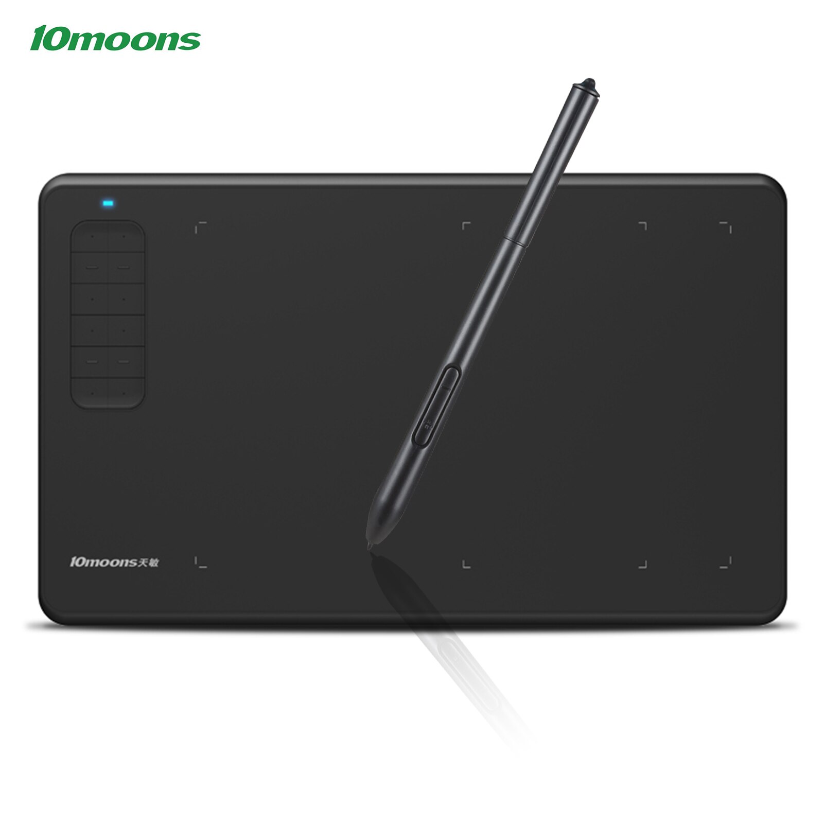 10moons G12 Graphics Drawing Tablet Ultralight Digital Creation Sketch with Battery-free Stylus 8192 Levels Pressure 12Keys