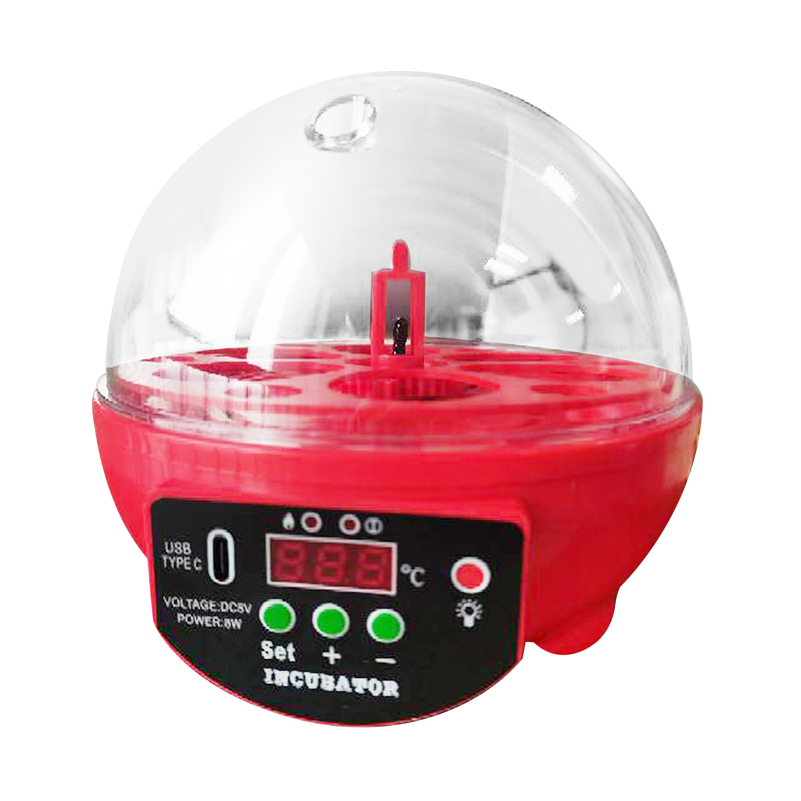 Mini incubadora Digital de 6 huevos para aves de corral, Control de temperatura, Candler de huevos para aves, Ganso, pollo, pato, codorniz, suministros: Azul