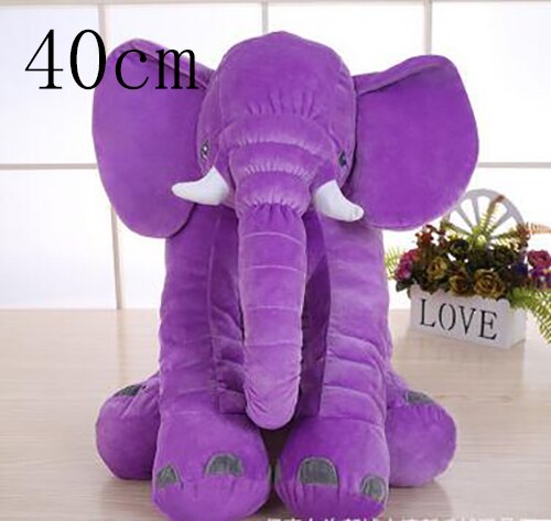 60cm pillow baby elephant shaped baby kids toy pillow head protection sleep cushion infant newborn child elephant photo bag: purple 40cm