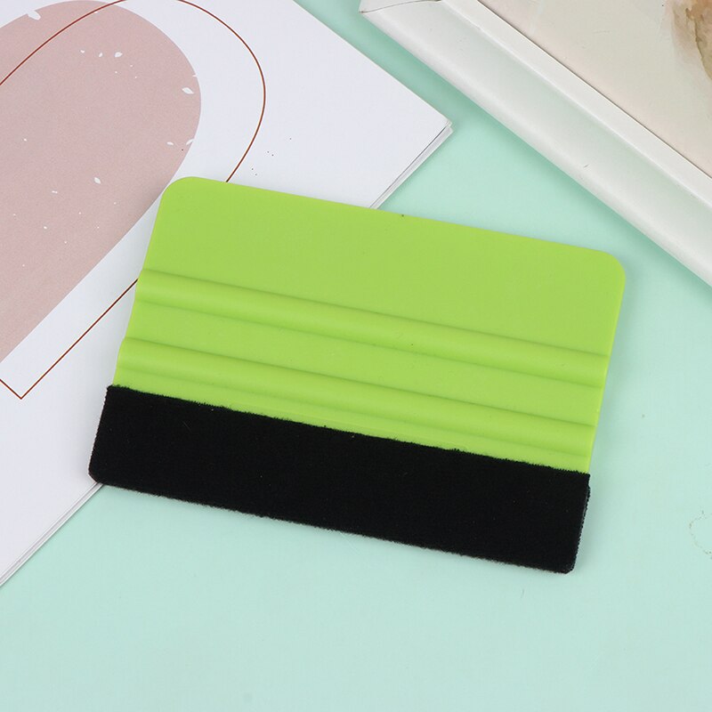 Film plastique souple pour carrosserie de voiture 10x7cm, outil de différentes couleurs, grattoir carré pour papier peint publicitaire, outils de teinte de fenêtre: Or