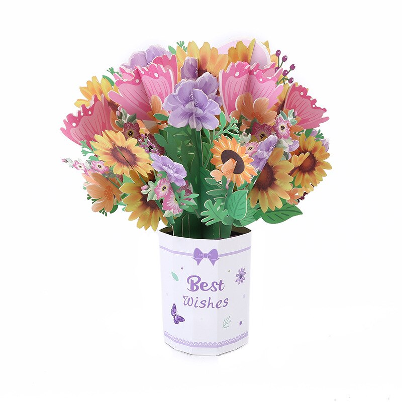 Wedding Invitations 3D Flower Greeting Cards Pop Up Cards Postcards Party Christmas Invitations Mother's Father's: Light Green