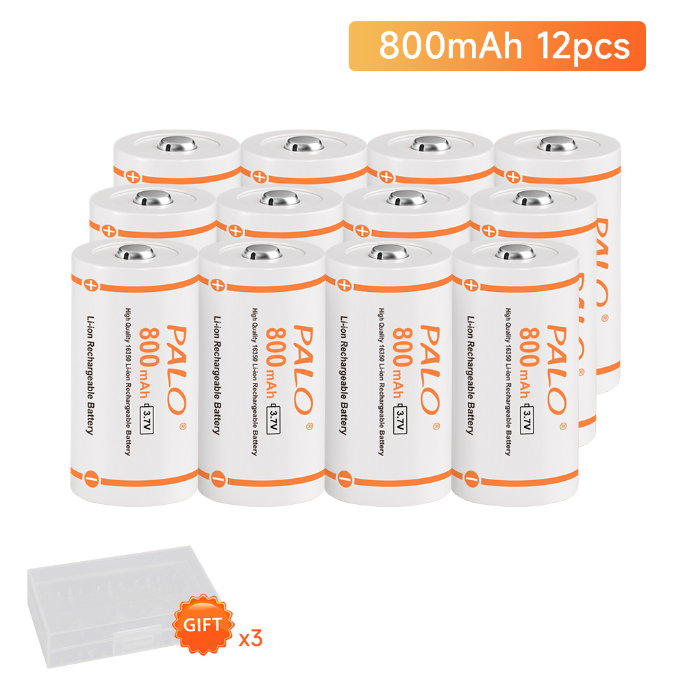 PALO CR123A Batteria 800mAh 3.7V Li-ione Ricaricabile RCR123 16340 Batterie per Torcia A portato 16340 16350 CR123A Batteria: other