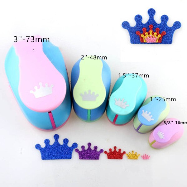 (5/8",1",1.5",2",3") King Crown craft punch paper cutter eva foam scrapbooking princess decoration hole puncher