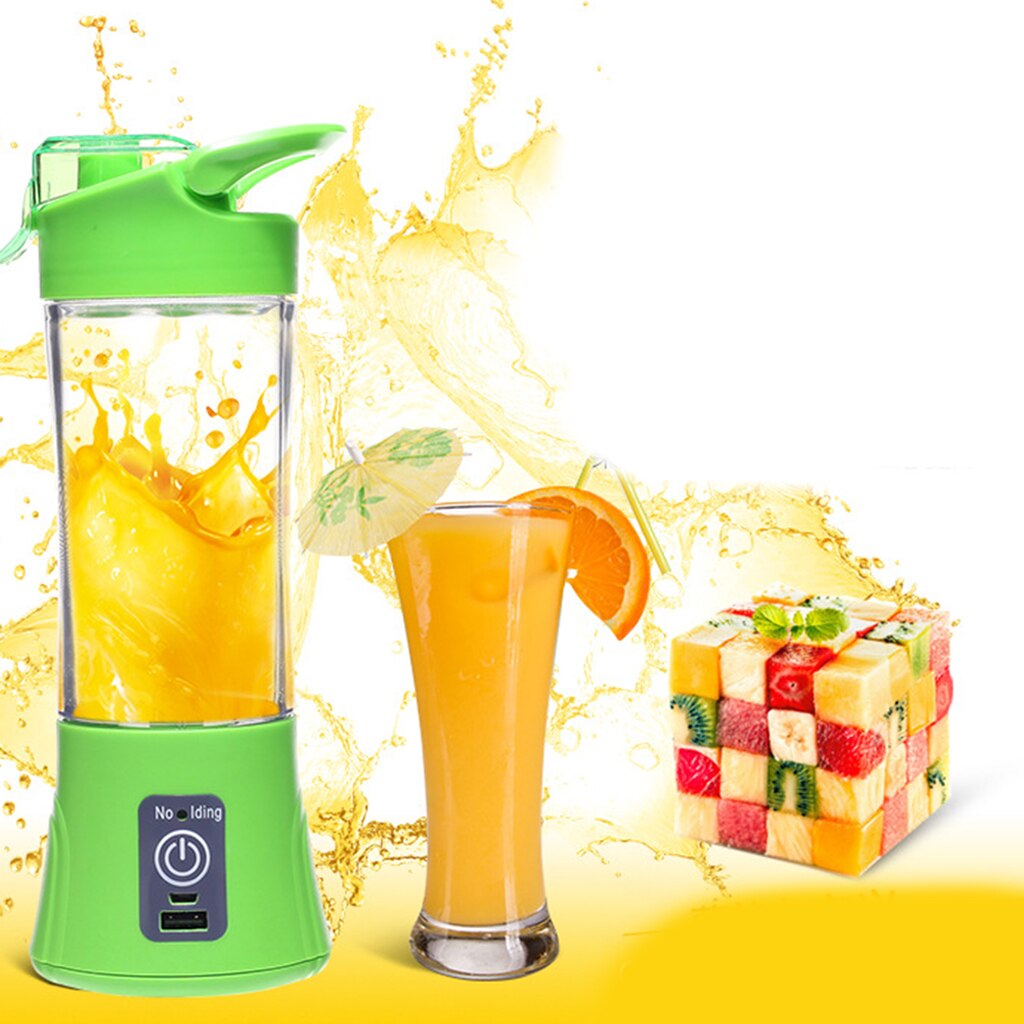 Draagbare Blender Elektrische Juicer Cup Fruit Smoothie Baby Voedsel Mengen Machine 400Ml 6 Modellen Beschikbaar