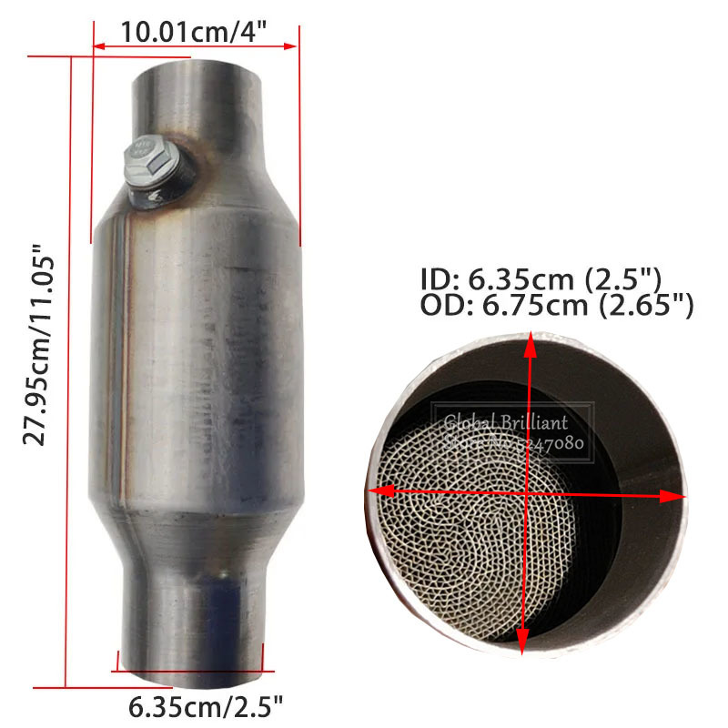 Convertidor catalítico de carrera de núcleo metálico de alto flujo universal de 200 celdas "Euro1 Sport de alto rendimiento: Multicolor
