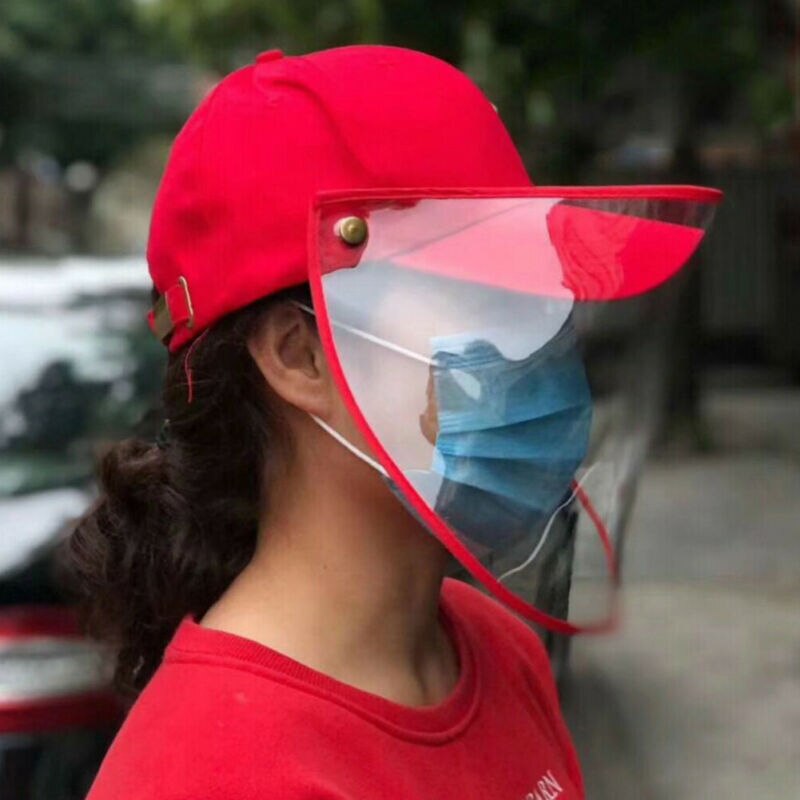 Unisex Casual Anti-Saliva Anti gotita Anti salpicaduras a prueba de polvo claro Seguridad al aire libre cubierta protectora gorras de béisbol sombreros