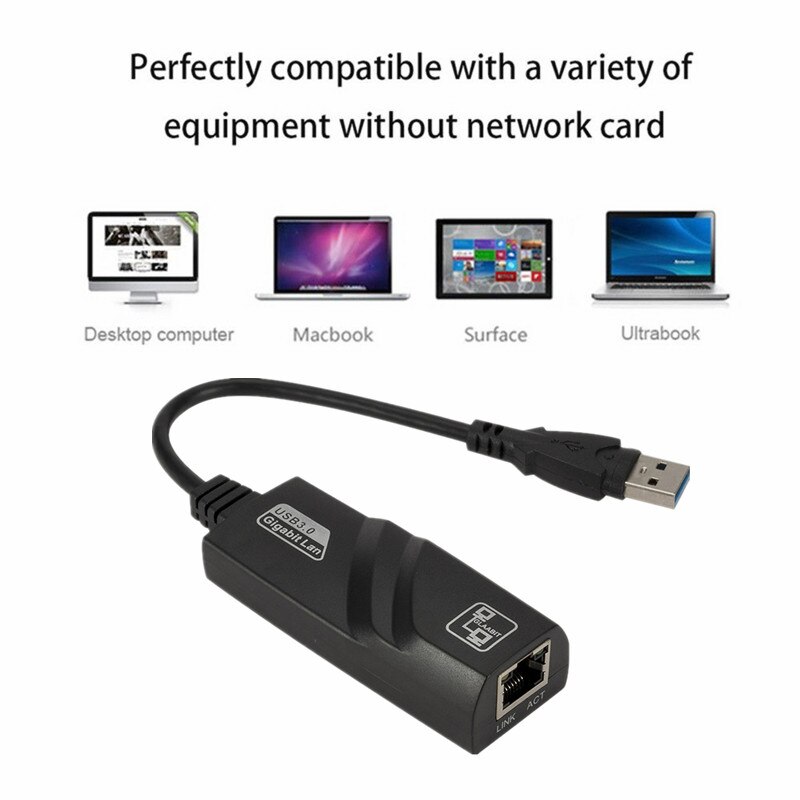 Grwibeou Wireless USB 3.0 To Gigabit Ethernet RJ45 LAN Network Adapter Ethernet Network Card For PC USB 3.0 Converter