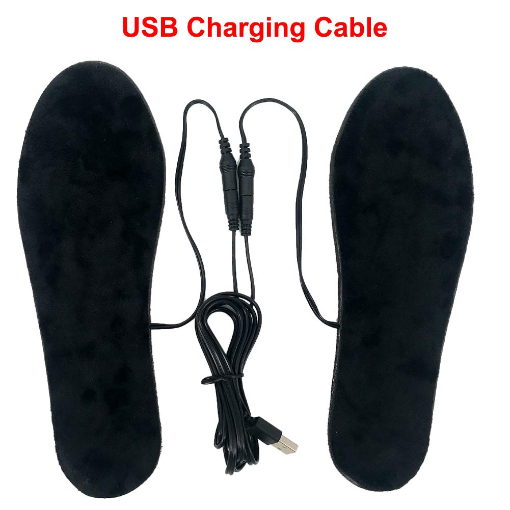 Heated Insoles, Sole Warmers, Electric USB Charging Heated Shoe Insoles, Adjustable Size 36-44, Heated Foot Warmer Thermosoles For Men And Women Winter Ice Fishing Hiking Camping,36~46 Can Be Cut