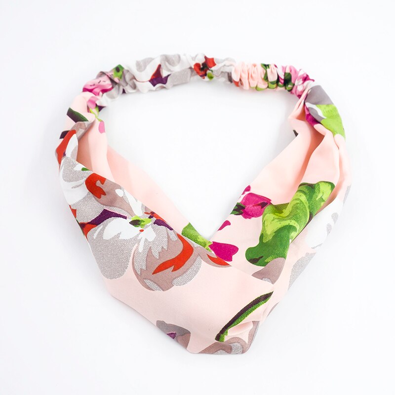 1pc retro kors turban bandasje bandanas hårbånd bohemiske hårbånd print pannebånd hår tilbehør hodepakke for gravide kvinner