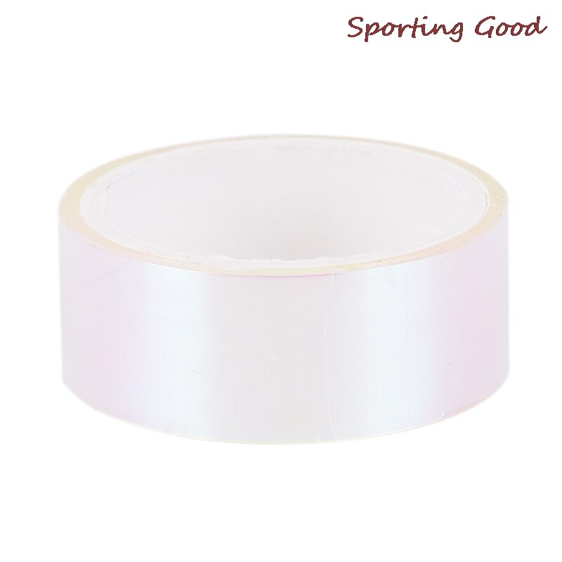 500Cm Ritmische Gymnastiek Decoratie Holografische Rg Prismatic Glitter Tape Hoops Stok: WHITE