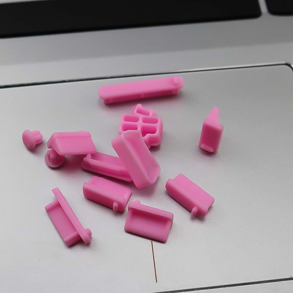 16 Stks/set Elastische Siliconen Anti-stof Usb Charger Laptop Poort Protector Stofdicht Notebook Computer Poort Plug Stopper Cover