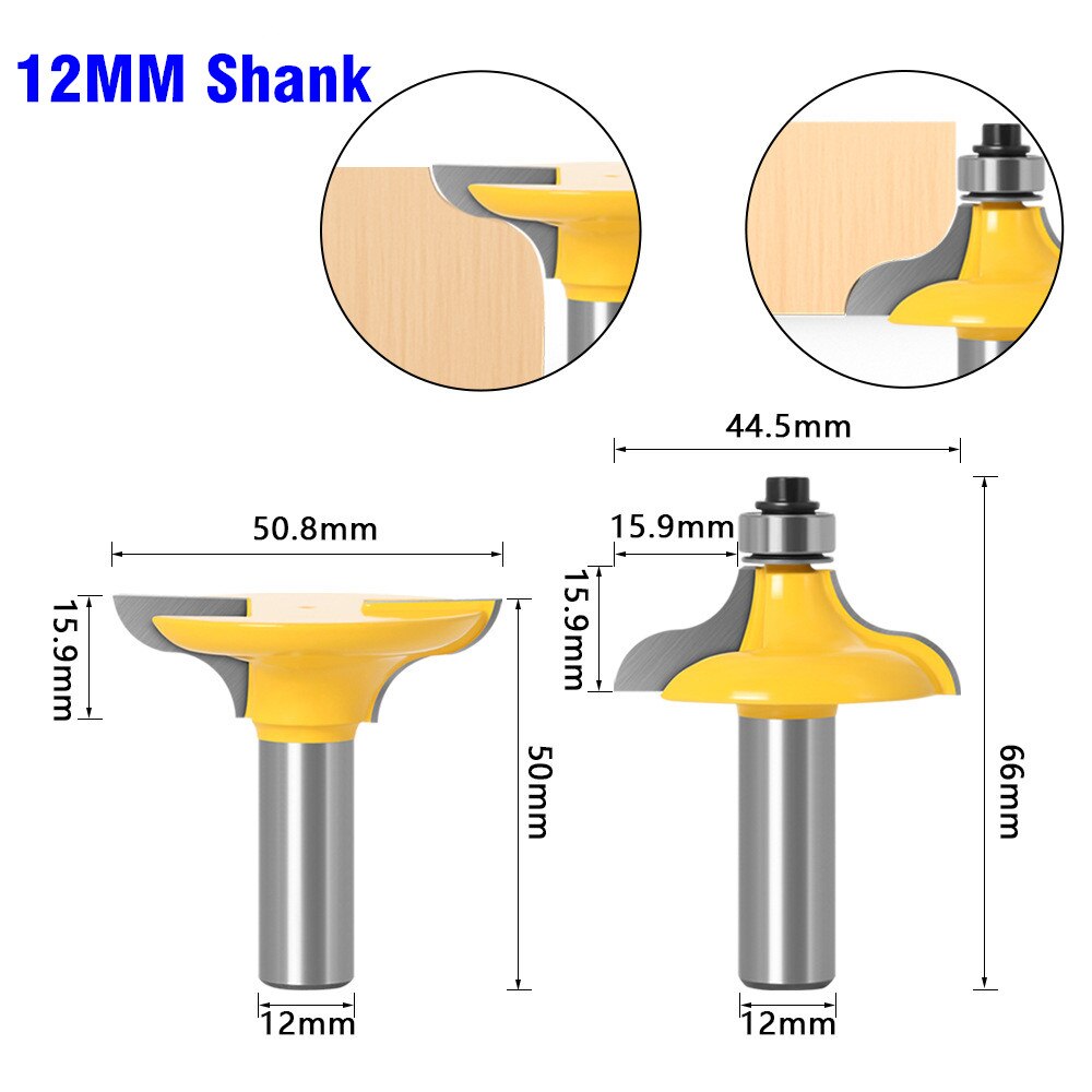 2 Stuks 8Mm Schacht Snijders Voor Hout Toegangsdeur Voor Lange Houvasten Router Bit Houtbewerking Cutter Bits Tenon Cutter voor Houtbewerking Gereedschap