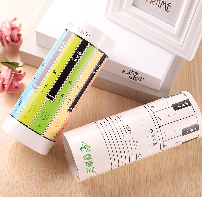 Piano Toetsenbord Papier 88 toetsen Elektronische Keyboard Piano Stave Referentie Papier Kaart Kleurrijke Dubbelzijdig Voor Beginner Accessoires