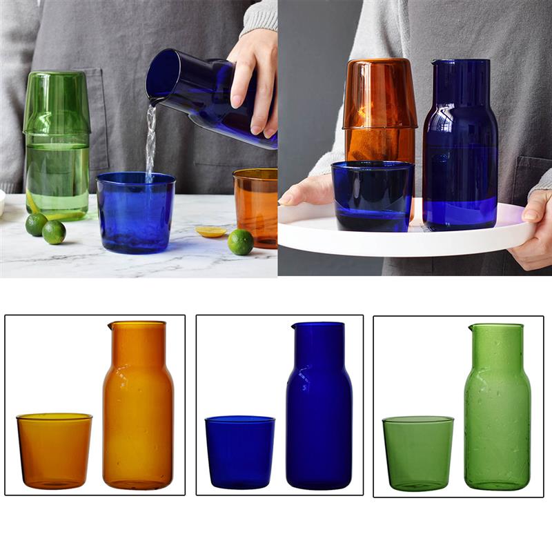 Clear Candy Kleur Glas Thee Cup Set Eenvoudige Hittebestendig Drinkglas Sap Glas Met Thee Pitcher Drinken gebruiksvoorwerpen