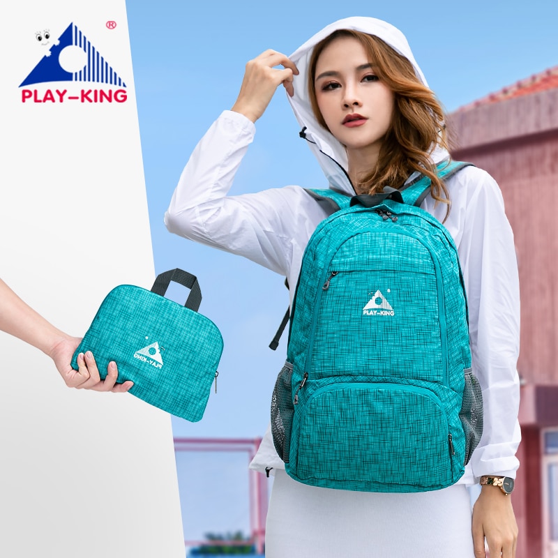 PLAYKING Lightweight Nylon Foldable Backpack Multicolor Waterproof Outdoor Sport Camping Hiking Travel Folding Bags