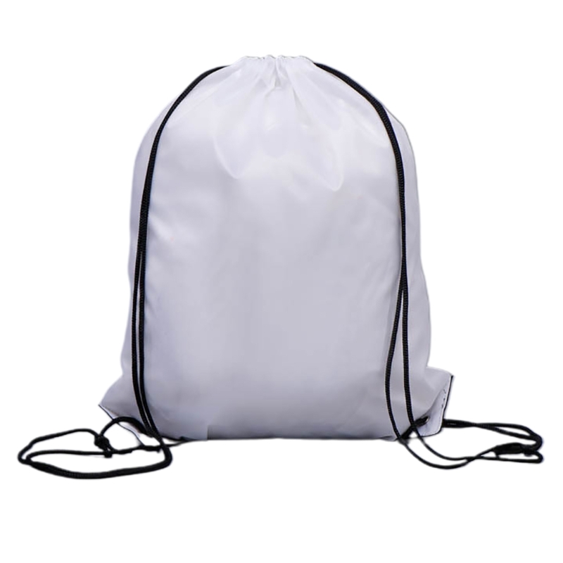 Drawstring Backpack Gym Backpack Sports Bag for Swim Women Men Workout Bag Draw String Back Sacks for Soccer Beach Gear: WHITE