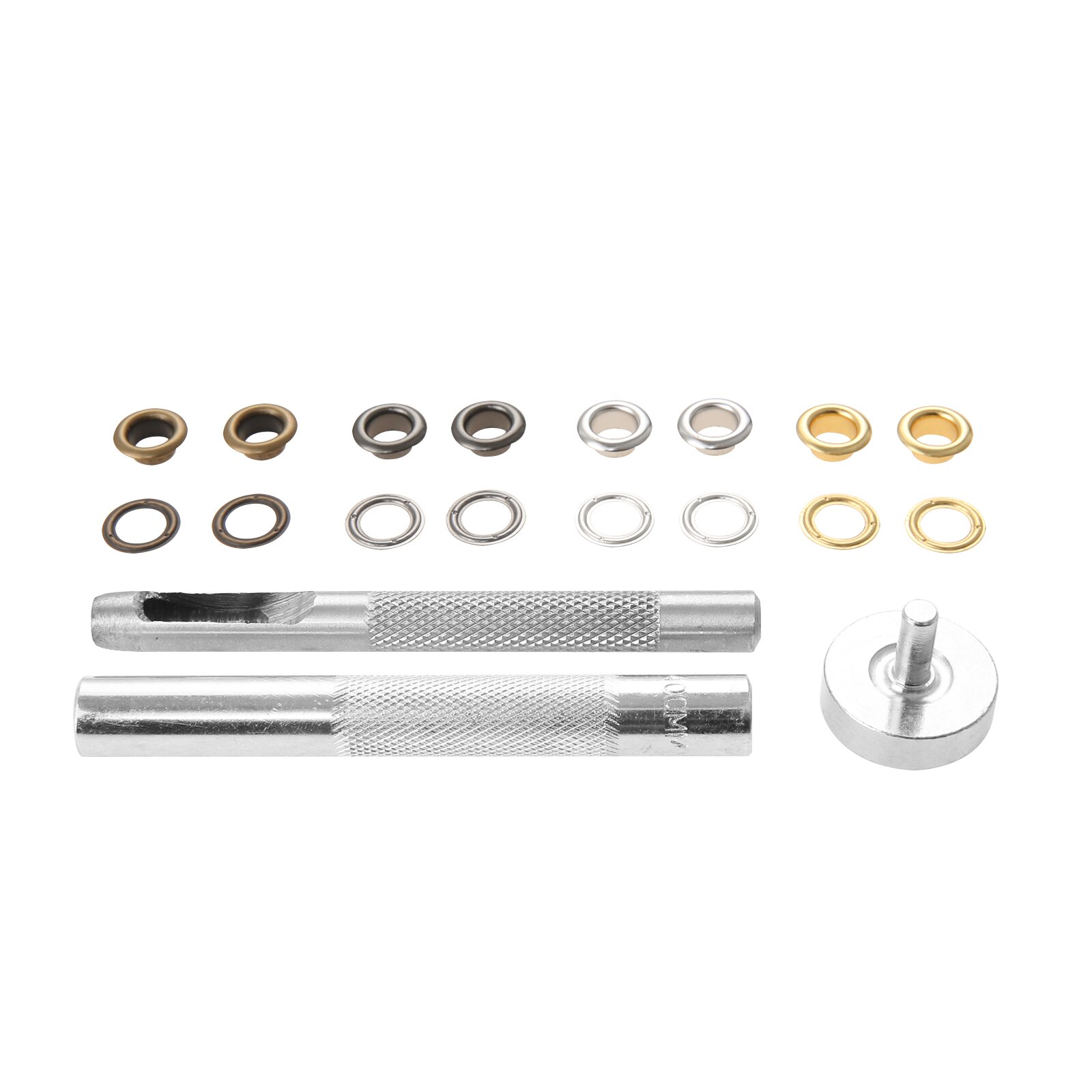 200Sets Copper Grommets Eyelets 4 Color Strong And Solid Grommet kit For Leather Tents Awnings With Setting Tool And Storage Box