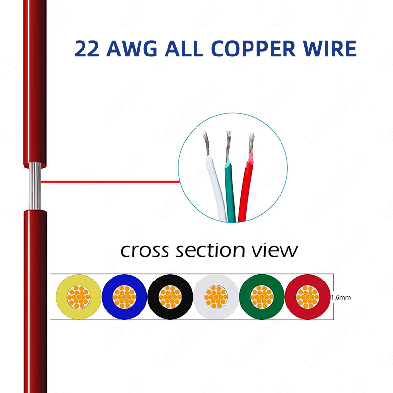 2 3 4 5 6- pinner ledet-stripe jst sm-kontakt hann- eller hunnadapterplugg jst-kontaktterminal med 15cm 22 awg-ledning til lysstripe