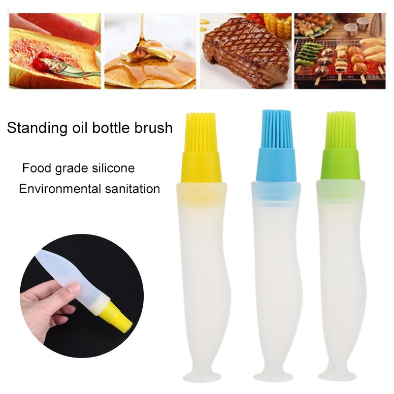 BBQ Oiler Oil Bottle Silicone Accessories Cooking Tool Environmental Economic Oil Brush Barbecue Baking Cake Pastry Home