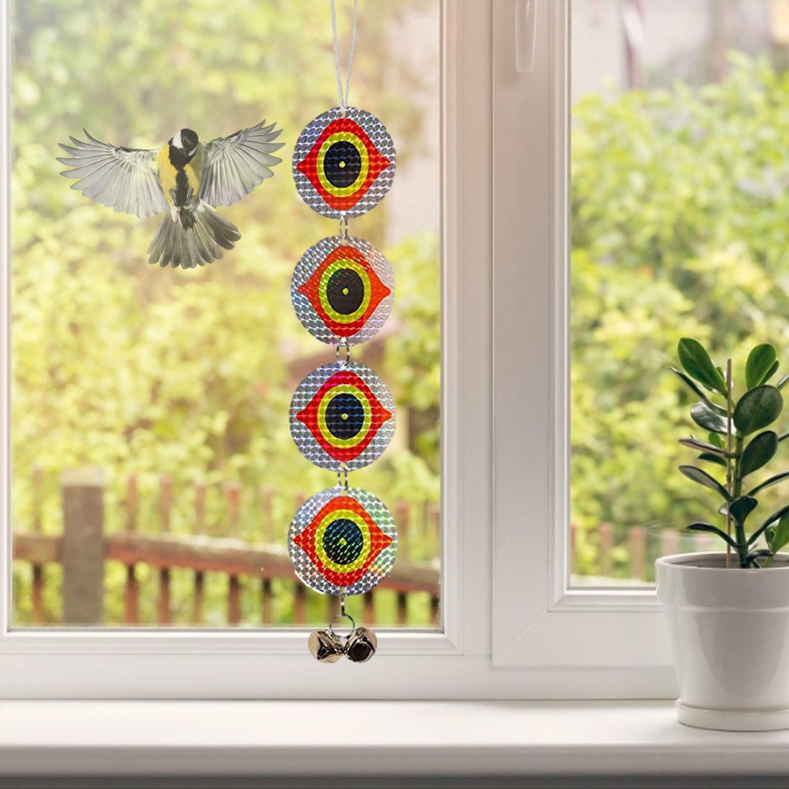 Scare Bird Repellented Disc Eye Pattern Bird Scare Hanging Predator