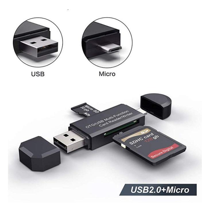 Ugreen CM265 USB-C 2-in-1 Card Reader (black) (USB-C