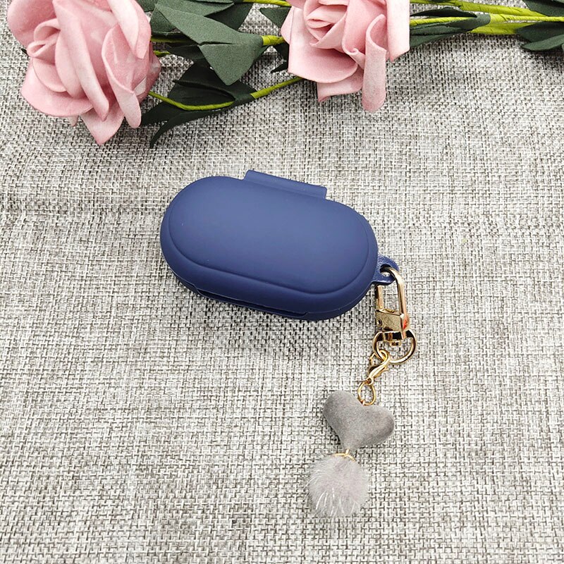 Schattig zacht hoesje voor samsung galaxy buds / buds+ plus hoesje oordopjes beschermhoes accessoires liefdeshaarbal sleutelhanger decoratie: A7