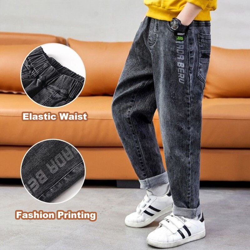 EACHIN Ragazzi Del Denim Dei Pantaloni Vestiti Del Bambino Elastico In Vita Sottile Jeans Diritti Dei Pantaloni Dei Bambini Denim Abbigliamento Casual Bowboy Pantaloni Lunghi