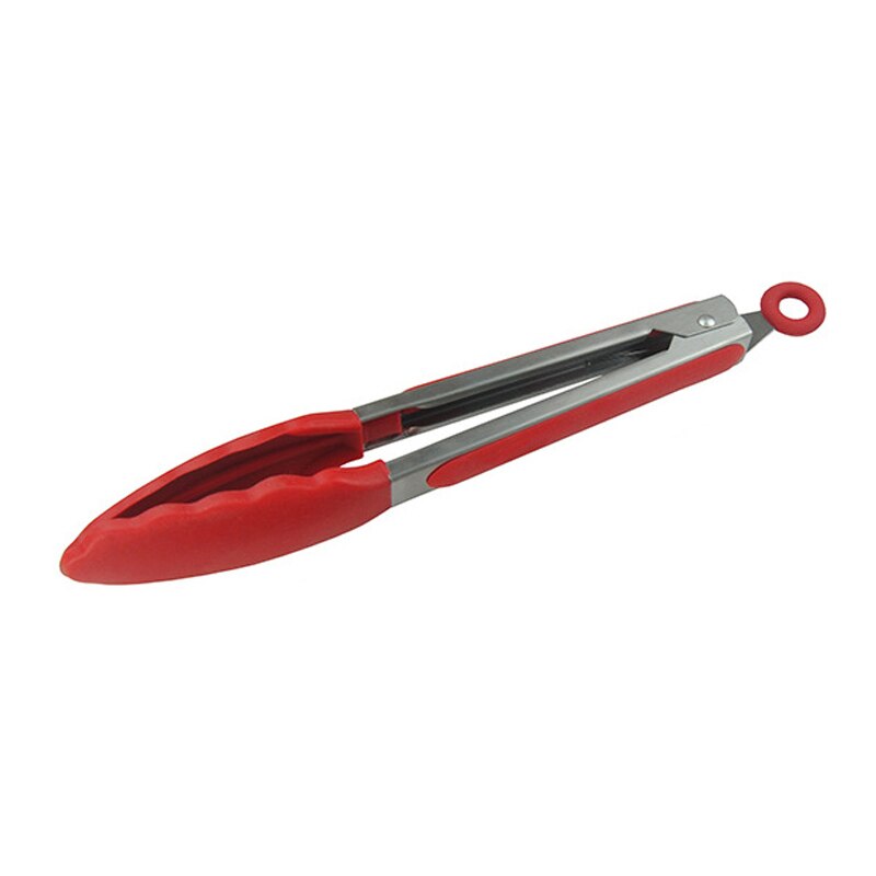 7/9/12 Inch Silicone Barbecue Grillen Tang Voor Brood Salade Serveren Eten Clips Bbq Gebruiksvoorwerpen Keuken Koken Tong Bpa gratis: Rood / 7 Inch