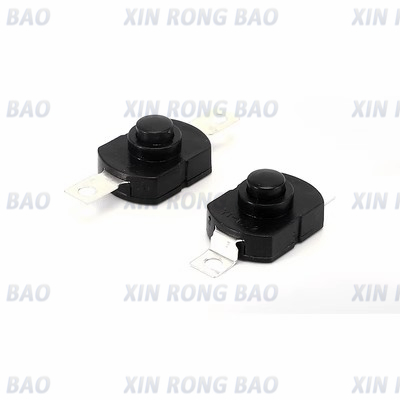10 TEILE/LOS 18*12MM Taschenlampe Schalter 1,5 A 250VAC Selbst Locking Patch Typ Push Button Schalter 2P-ON-OFF Kleine Schalter KAN-28