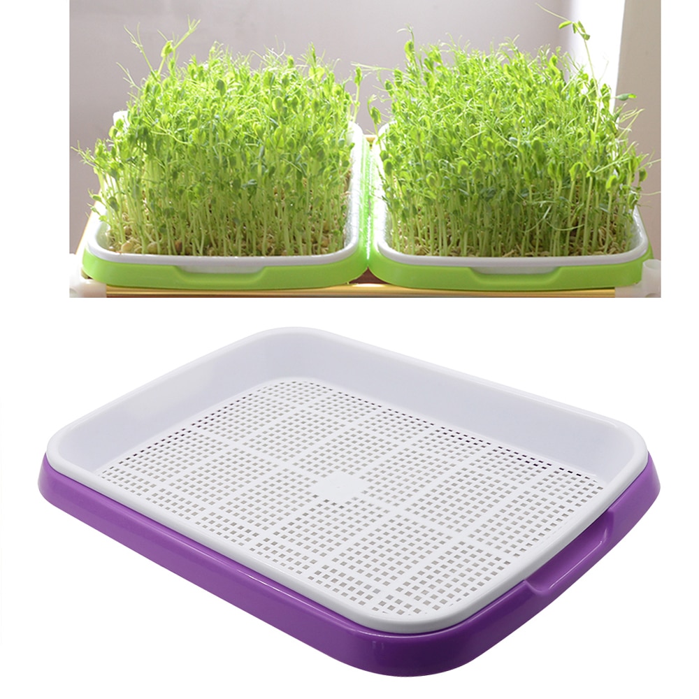 Bandeja de plantones hidropónicos, placa de brotes de doble capa, sistema hidropónico para cultivar macetas de vivero, bandeja de maceta vegetal para planta de semillero, 3 juegos