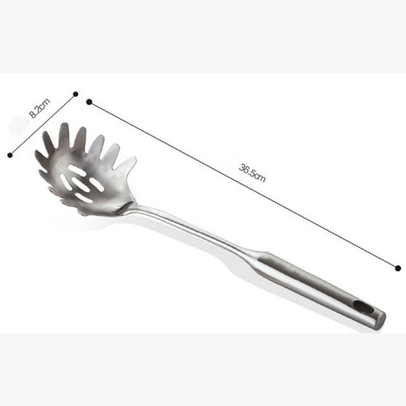 Cuillère à Spaghetti fourchette en acier inoxydable | Ustensile à spaghetti, fourchette à spatule fendue, fourchette à Spaghetti égouttoir à pâtes, cuillères en acier inoxydable, ustensiles de cuisine, outils de cuisine