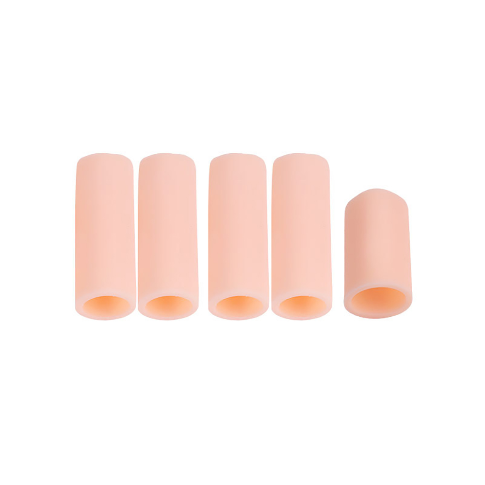 2\5 stücke Weiche Silikon Finger Schutz Gel Rohre Kleine Zehe Schutz Mais Schmerzen Relief Hülse Abdeckung Zehen Separatoren fuß Pflege Werkzeug: Licht Grün