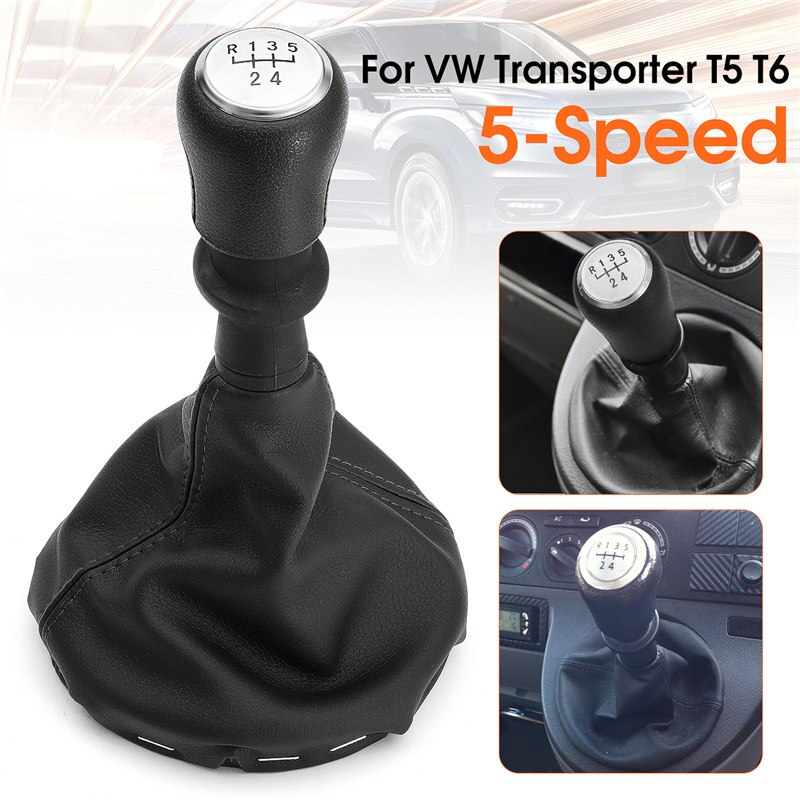 5/6 Speed Gear Stick Pookknop Frame Laarzen Zwart Voor VW Transporter T5 T6 #161412: 5 Speed