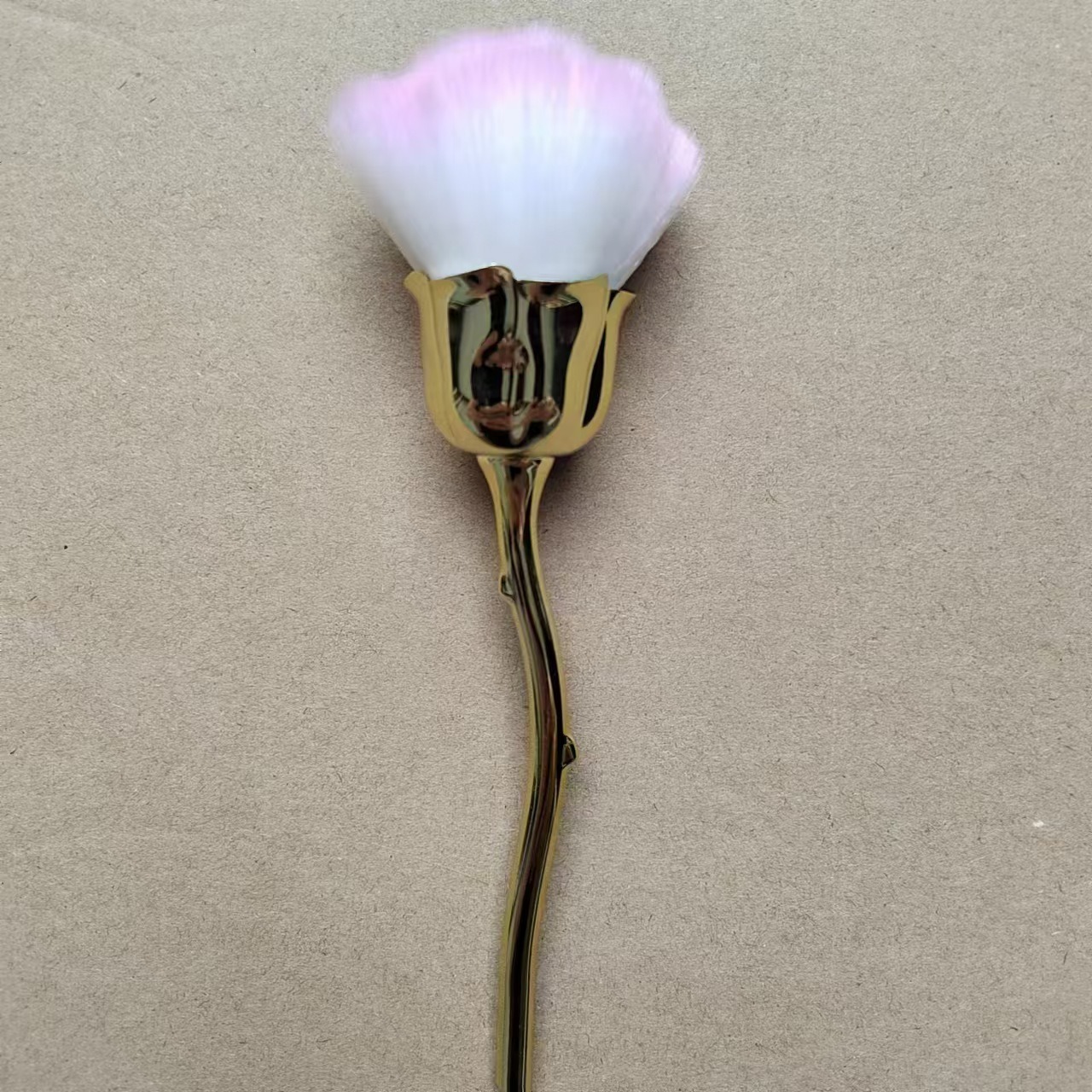 Brocha de maquillaje en polvo suelto para mujer, herramientas de belleza facial, brocha para polvo para decoración de uñas, base, herramientas de maquillaje, 1 ud.: Rosa