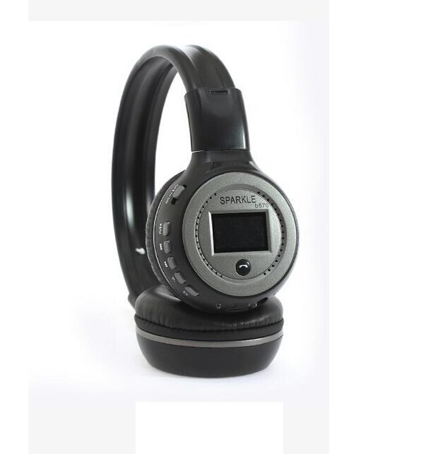 ZEALOT B570 Stereo Bluetooth Wireless Headphone With Mic Handsfree Headset with fm radio for iPhone Samsung Support TF Card: Black sliver