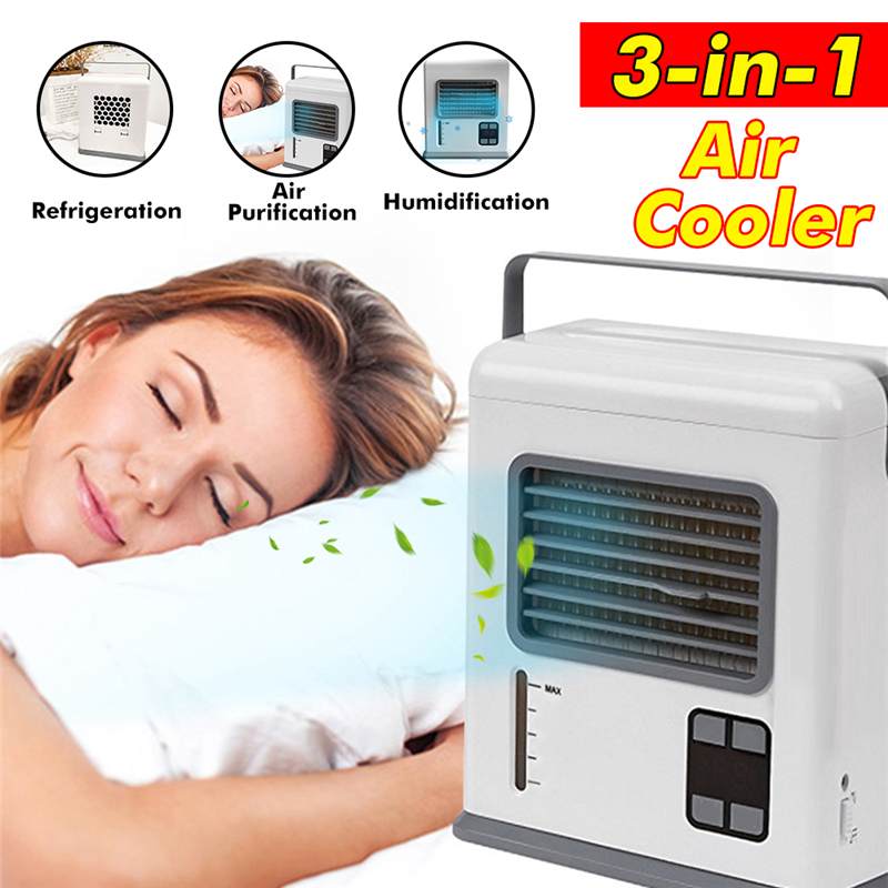 3 In 1 Draagbare Usb Mini Airconditioner Cool Cooler Fan Luchtbevochtiger Luchtreiniger Auto Airconditioner Voor Home Office