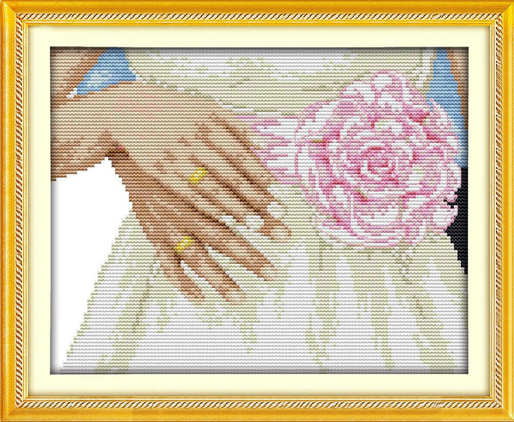 Anello di Nozze Punto Croce kit Persone Amanti 18ct 14ct 11ct Conteggio Stampato Tela di Cucitura Del Ricamo Fai da Te Cucito a Mano