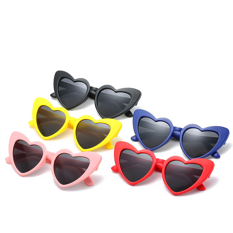 Gummi Polaroid Baby Mädchen Sonnenbrille für freundlicher Herz TR90 Schwarz Rosa verrotten Herz Sonnenbrille für freundlicher Polarisierte flexibel