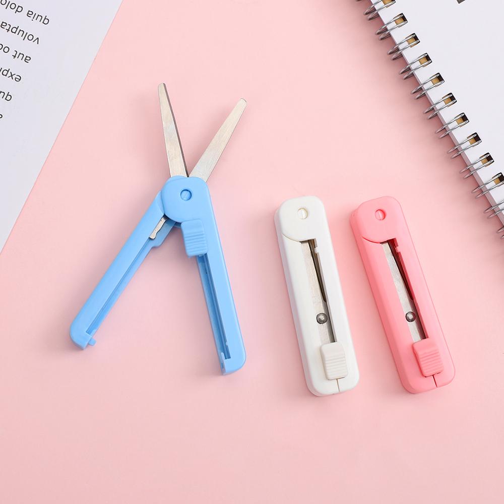 Crafting Portable Scissors Paper-cutting Folding Safety Scissors Mini Stationery Scissors Office And School Hand Cut Supplies