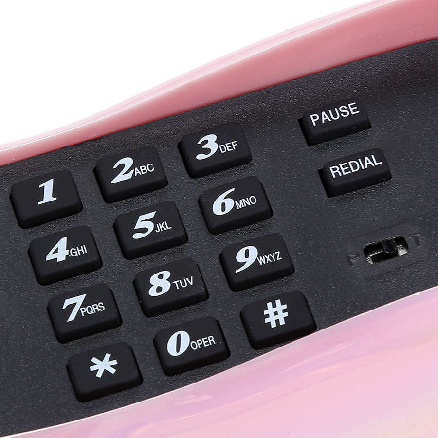 Telefone sem fio galvanoplastia rosa engraçado lábio telefone wx 016 elegante número função de armazenamento telefone lábio fijo telefone