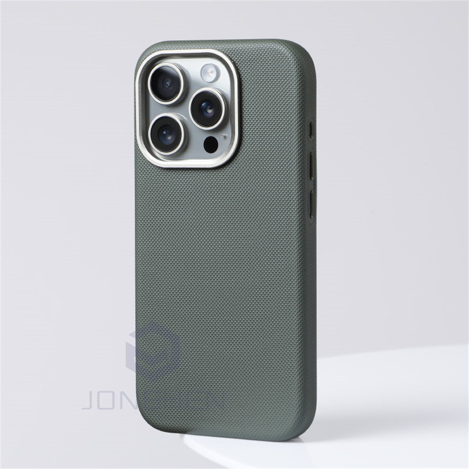 Texture de diamants de luxe pour étui en cuir Magsafe pour iPhone 13 14 15 16 Pro Max alliage Len accessoires de Charge sans fil couverture arrière: Cuir véritable / Beige