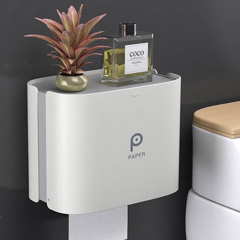 Portable Toilet Paper Holder Wall-mounted Toilet Paper Dispenser for Bathroom Storage Box Home Bathroom Accessories